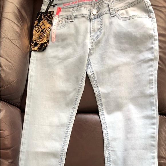 Lt.Blue Women’s Jeans Stretch Skinny fit BH Brand special application design - Picture 4 of 11